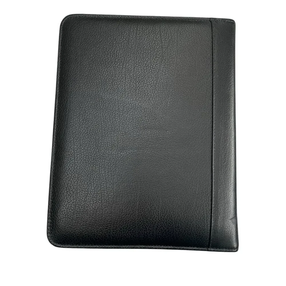 Franklin Quest Leather 7 Ring Binder Planner Organizer Agenda Zip Black Inserts